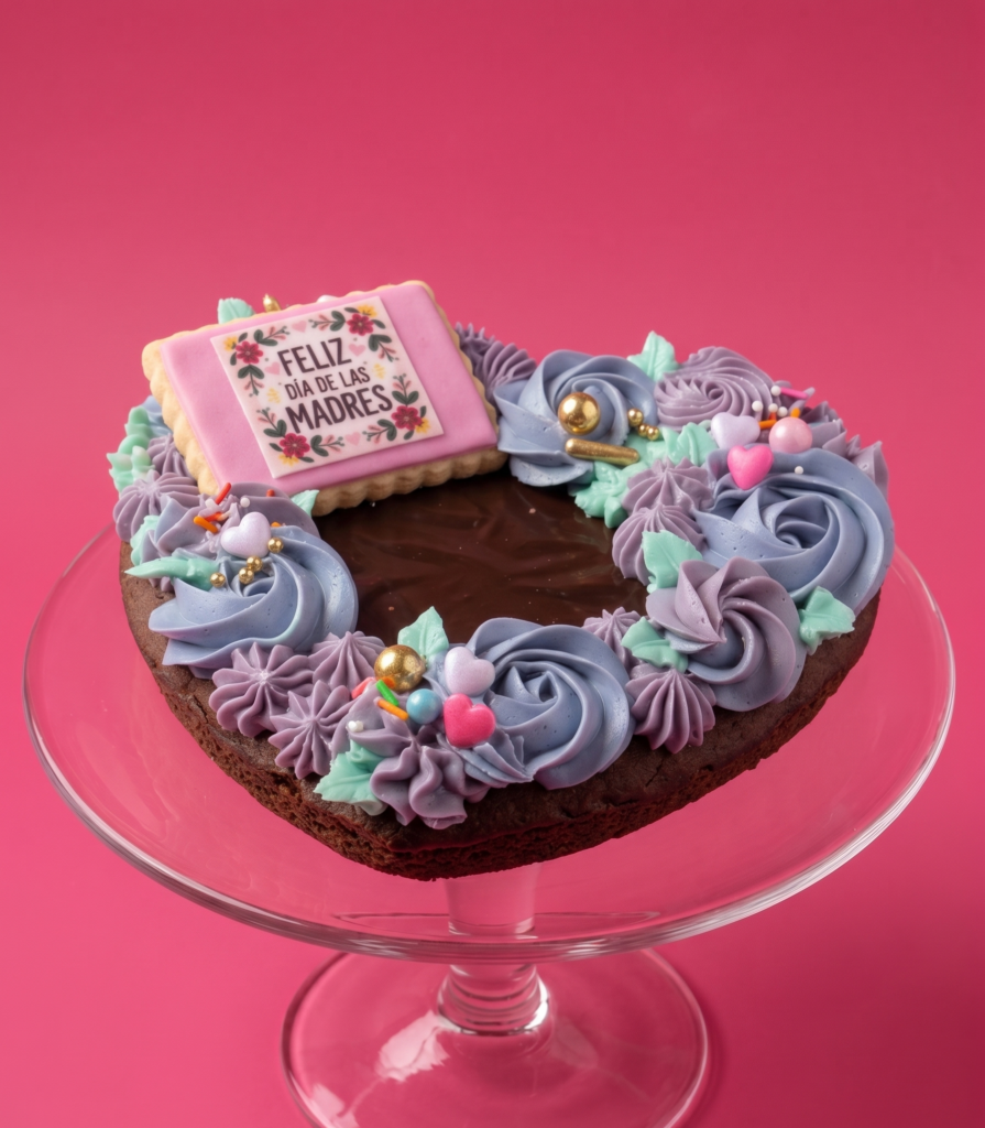 Tarta Corazón de Brownie o Cookie