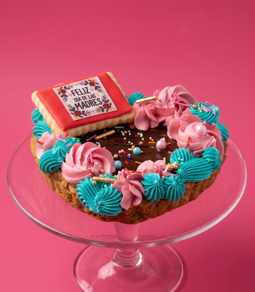 Tarta Corazón de Brownie o Cookie